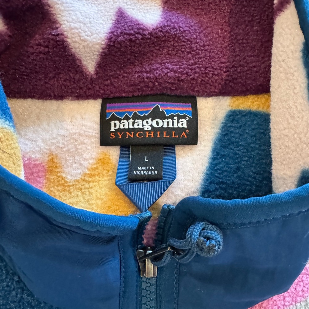 Patagonia Synchilla Full Zip Fleece Jacket in Frontera/Marble Ladies Large - Picture 4 of 6